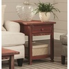 Alaterre Furniture Country Cottage End Table, Rustic Red Antique Finish ACCA01RA